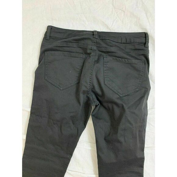 Zara Womens Solid Charcoal Dark Gray Skinny Jeans Pants Mid Rise Size 4 - Picture 6 of 6